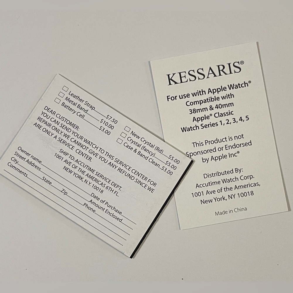 NEW KESSARIS Silver Chain Adjustable Apple Watchband - Picture 5 of 5